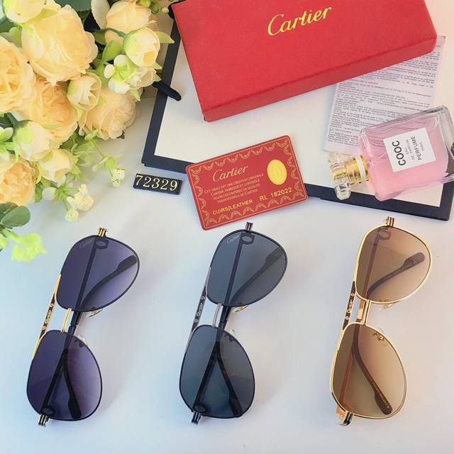 Cartier时尚个性 舒适 优雅 前卫太阳镜 墨镜 防晒 运动简约